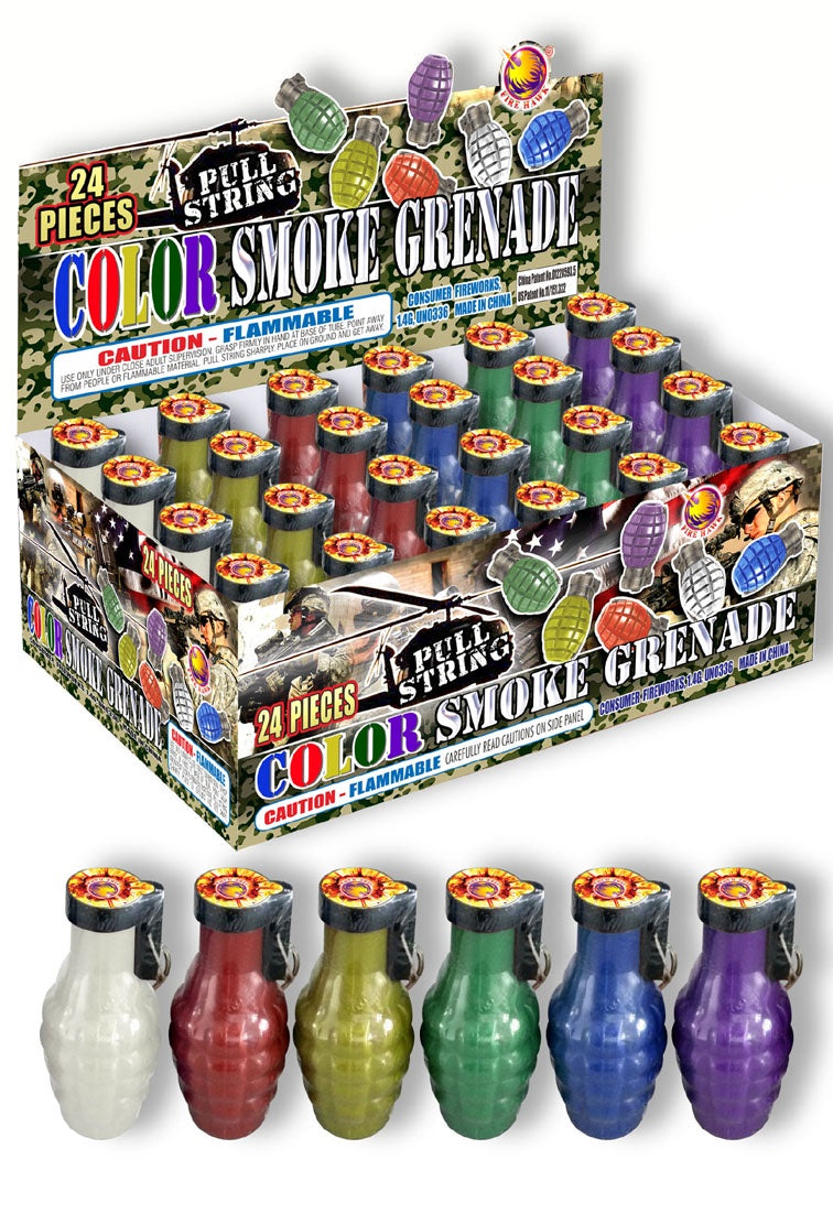 Pull String Military Grenade-Color