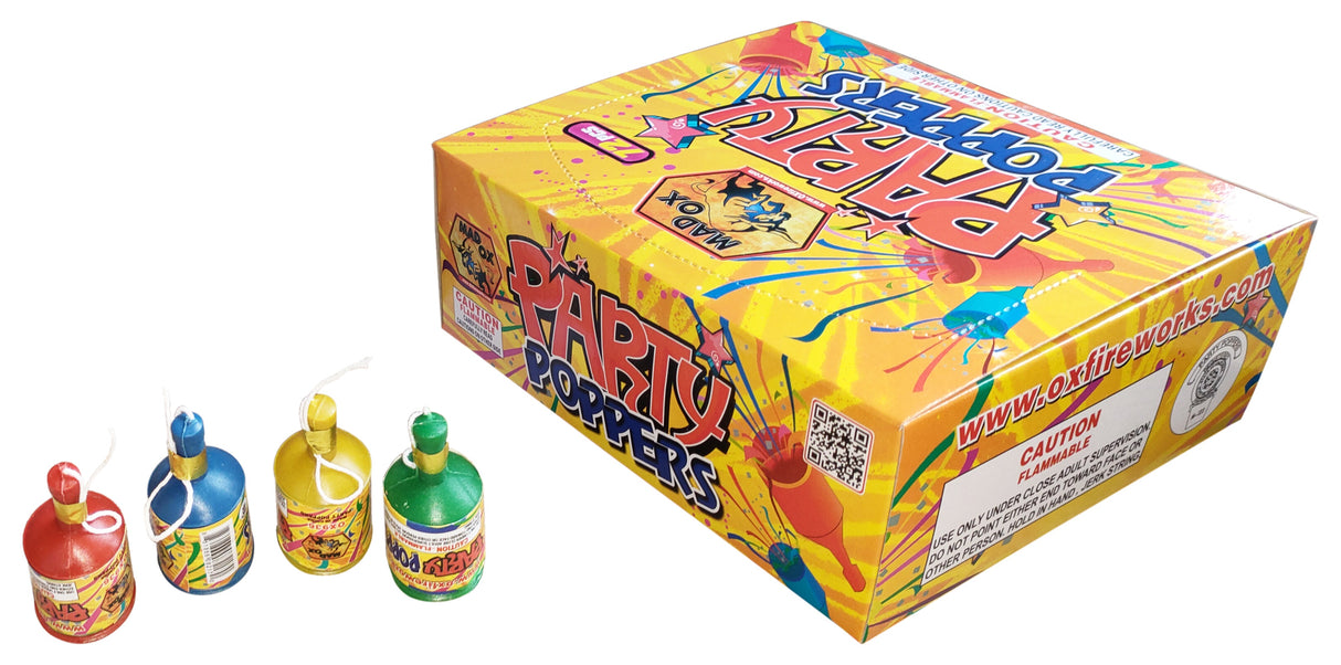 Party Poppers-box of 72