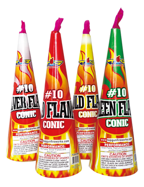 #10 Assorted Conic Fountain - Johnny Rockets Fireworks 