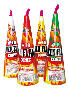 #10 Assorted Conic Fountain - Johnny Rockets Fireworks 